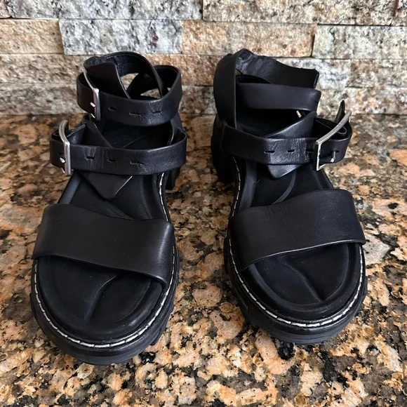 RAG & BONE Shiloh Ankle Strap Sandal in Sterling - Picture 6 of 9